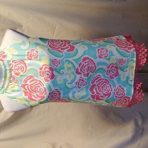 Set to Sable Floral and Lace Slip Dress SZ MD